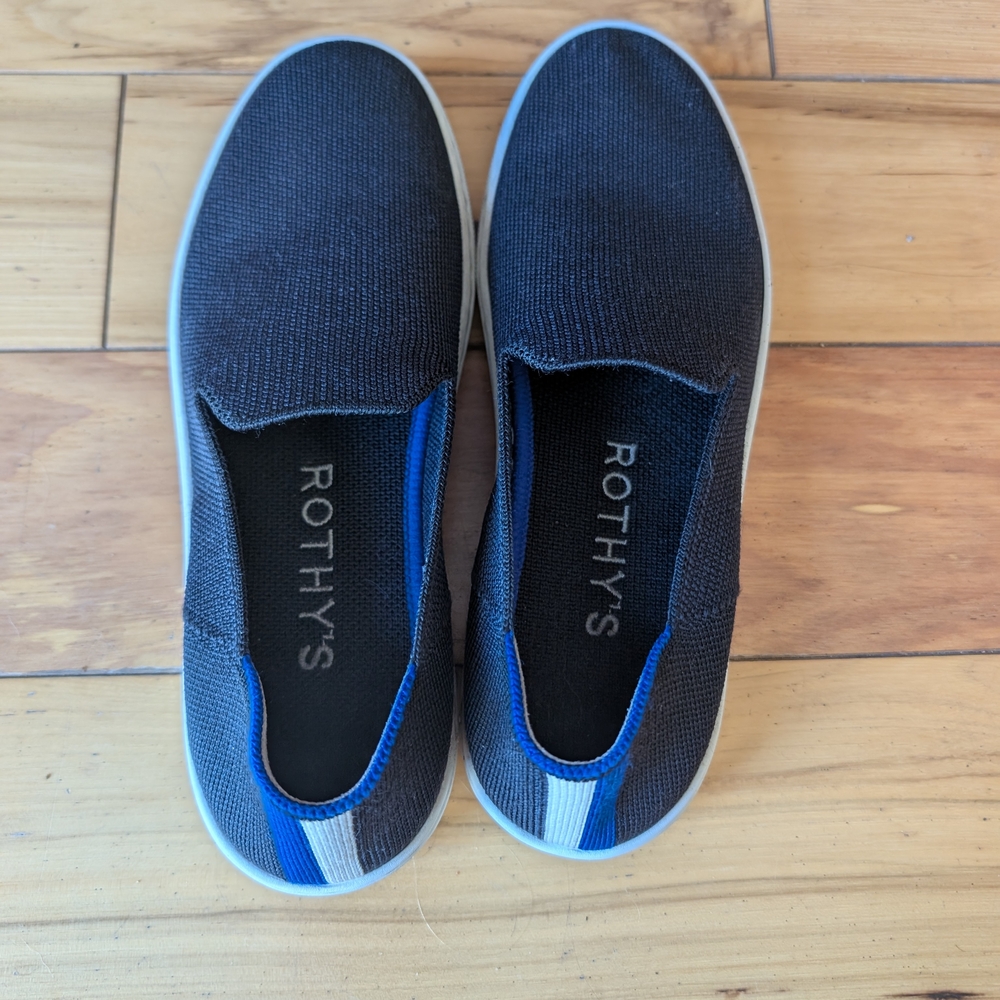 Rothy's Black and Blue Women's Sneakers